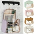 thumbnail image 1 of Portable Women's Clear Makeup Bag With Hook,Waterproof Travel Toiletry Bag,Bring Zipper Skincare Cosmetic Bag,Toiletries Organizer Tote Storage Bag, 1 of 6
