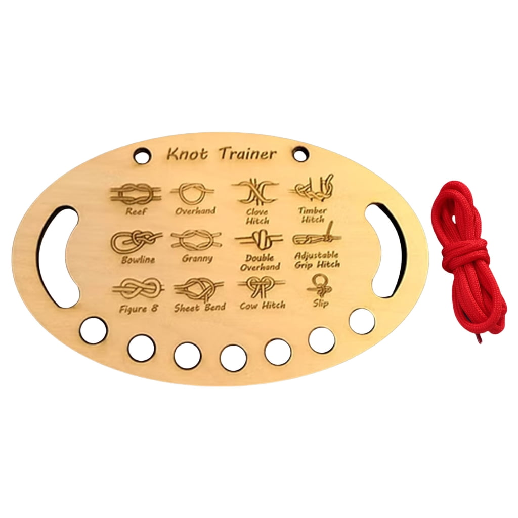 Portable Wood Knot Practice Board Include 12 Knotting Methods Wood Knot ...