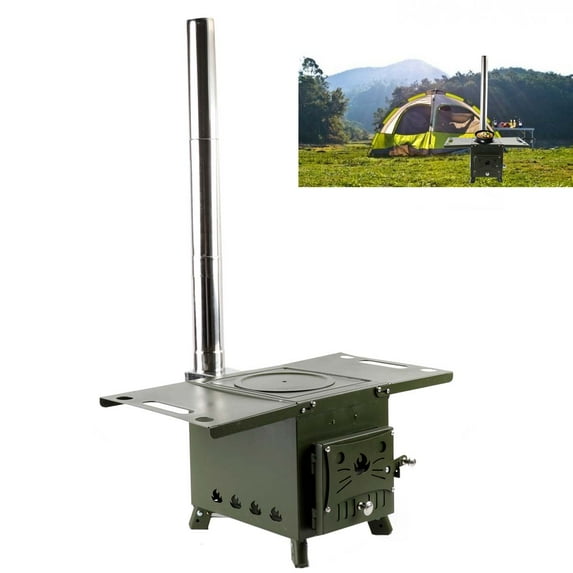Portable Wood Stove Outdoor Wood Burning Stove Camping Picnic Cooking Heating