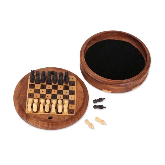 Portable Wooden Mini Chess Set