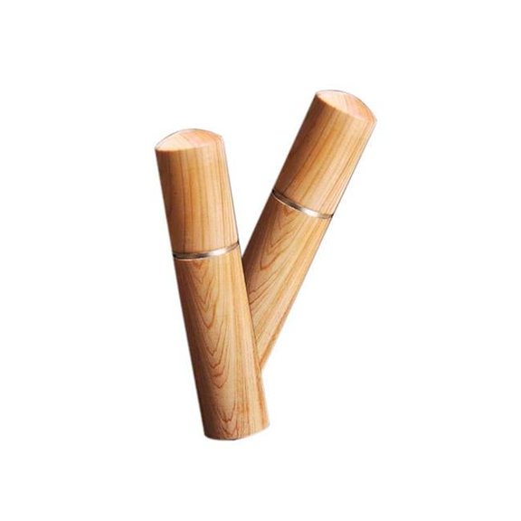 Portable Wooden Pocket Dispenser Mini Toothpick Holder Box, Beige - Packs of 2