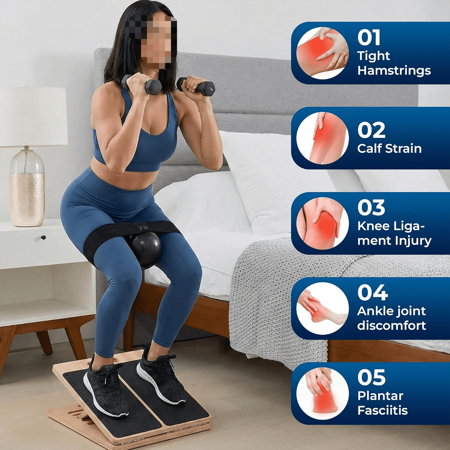 Planche Inclinée Pour étirer Les Mollets - Calf Stretcher Slant Board - Fitness/Gym (Neuf)
