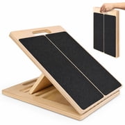 Portable Wooden Slant Board for Calf Stretching and Squats   Adjustable Incline Board for Physical Therapy, Pilates, Foot and Leg Stretching, Ankle and Hamstring Stretcher, Calf Stretcher