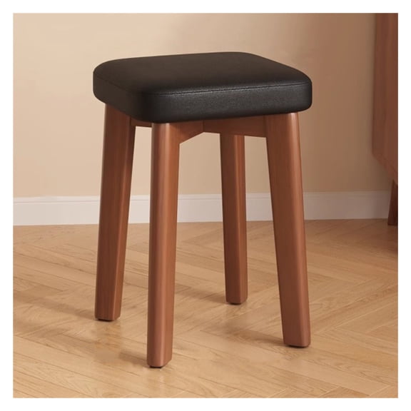 Portable Wooden Stack Stools Set of 4 Bar Stools,Backless Square Dining Stools Stackable Morden Chairs for Dining Room Kitchen Classroom