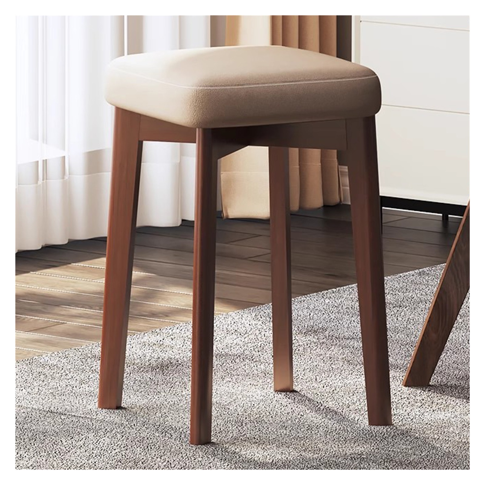 Backless Stackable Chair Portable Wooden Stackable Stools Set of 1,Backless School Chairs with ...
