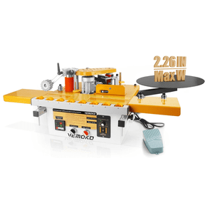 Portable Woodworking Edge Banding Machine - Automatic Curve & Straight Edge Bander with Dual-Side Glue Application, Auto-Tape Cutting, Digital Temp Control, Adjustable Speed - 110V AC