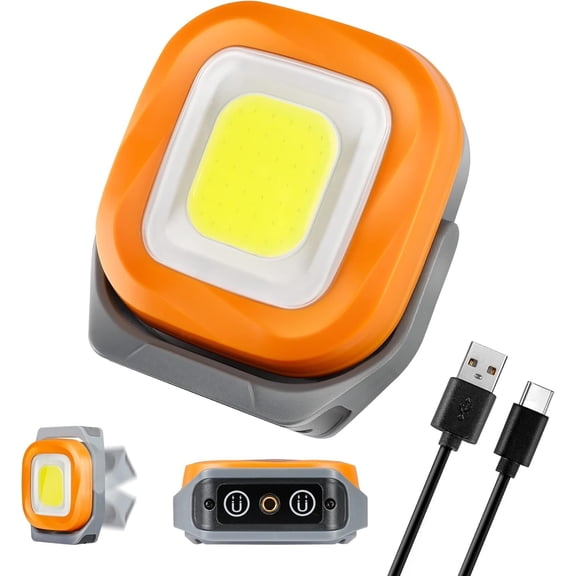 Portable Work Light, 1000 Lumen Bright Cordless Light for , Camping, Outdoors, & Job Site Lighting, 4 Modes, Orange Gray