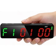Portable Workout Timer, Workout Clock for Home Gym Gara Boxing, Gym Timer Clock with Strong Magnet, Powerful Battery, Adjustable Brightness for Fitness Enthusiasts Coaches