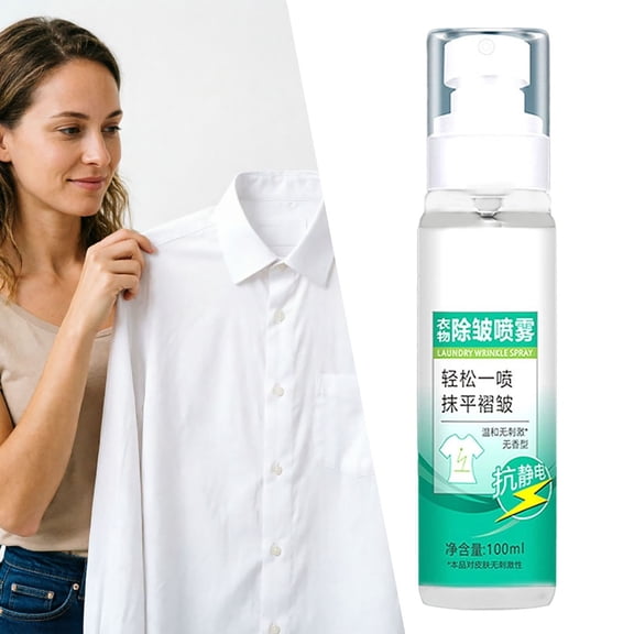 Portable Wrinkle Release Spray 100ml Anti Static Fabric Freshener for Travel Clothing No Iron