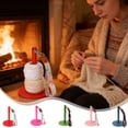 thumbnail image 1 of Portable Wrist Yarn Holder for Knitting Crocheting Craft Yarn Dispenser with Rotating Spindle Hands Free Yarn Guide for Travel On The Go Crafting Accessory （Red）, 1 of 8