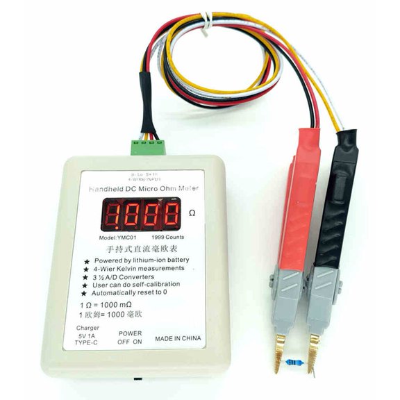 Portable YMC01 DC Milliohm Meter for Accurate Low Resistance Measurements