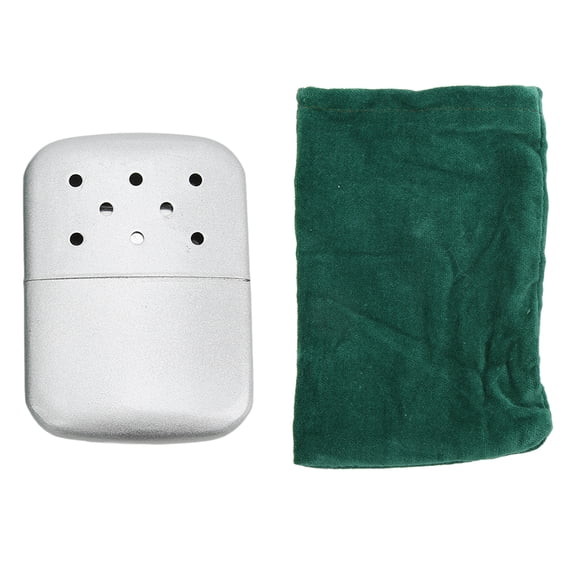 Portable Zinc Alloy Hand Warmer Reusable Mini Pocket Heater With 20 Cooling Holes For Outdoor Use