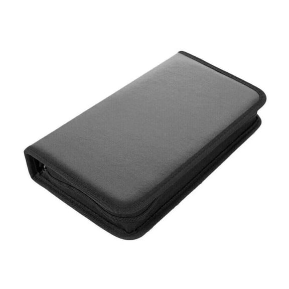Portable Zipper DVD CD Holder 80pcs Capacity Storage Pouch Bag Double-side CD DVD Storage Sleeve Case Wallet Album Carrying Case