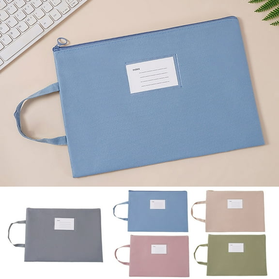 Portable Zipper Pouch 13.2x9.65 in, Large Pocket Waterproof File Bag with Handle, Multipurpose Foldable Document Storage for Puzzle Project/Cross Stitch/Travel/Office