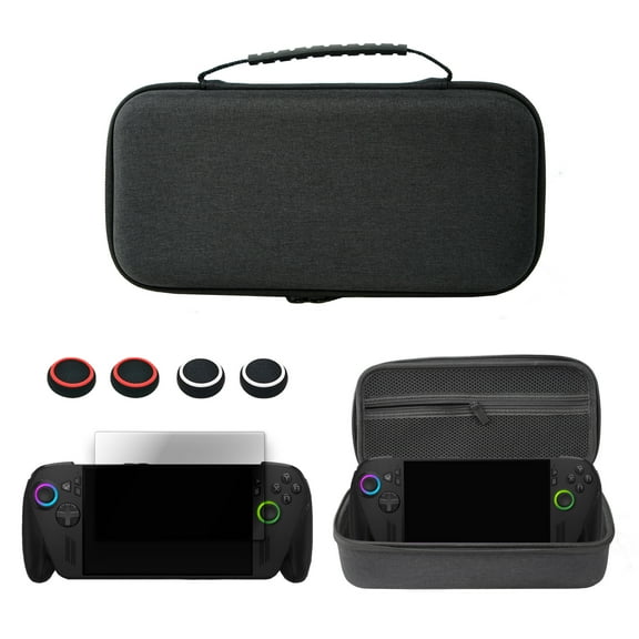 Portable Zippered Hard Carry Case for ROG XBOX Ally X 2025, with 4Pcs Thumb Grips, 1 Screen Protector