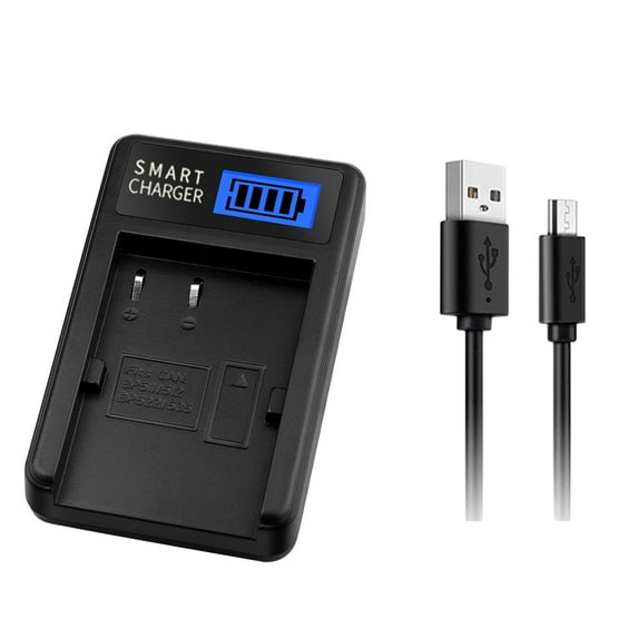 Portable and Durable ABS Camera Battery Charger with LCD Screen for BP511 5D