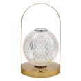 thumbnail image 1 of Portable and Rechargeable Gold Lantern Touch Lamp – Multi-Light Settings, Dimmable, USB Powered, 8.25" H x 4.7" W, 1 of 5