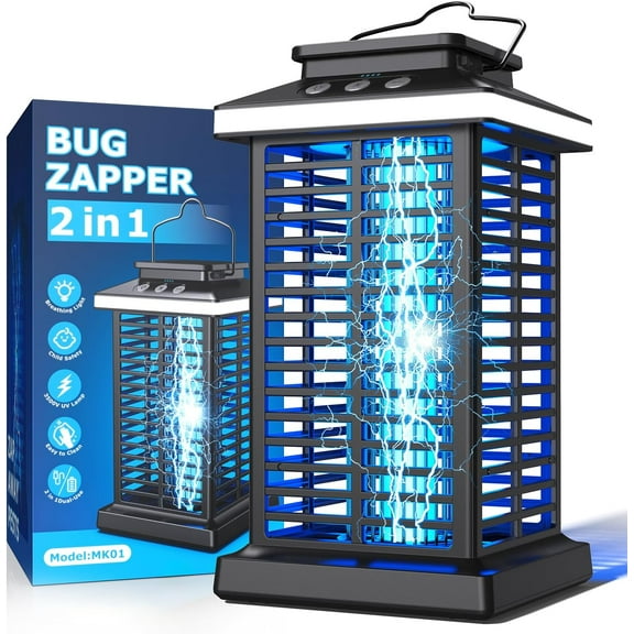 Portable and rechargeable outdoor mosquito killer 2-in-1, 4000mAh battery and LED night light