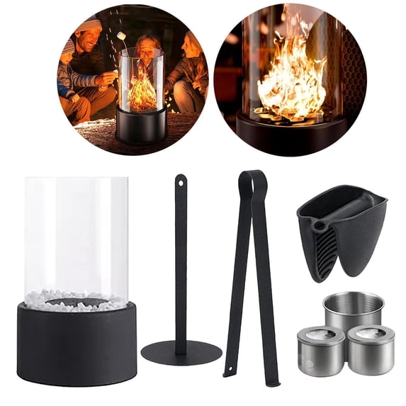 Portable barbecue grill Table Fire With Adjustable Bio Tabletop Mini Fire Bowl For Indoor & Outdoor Portable Table Top Firepit With Glass Stone For Patio & Dinner, Kitchen Barbecue Grills