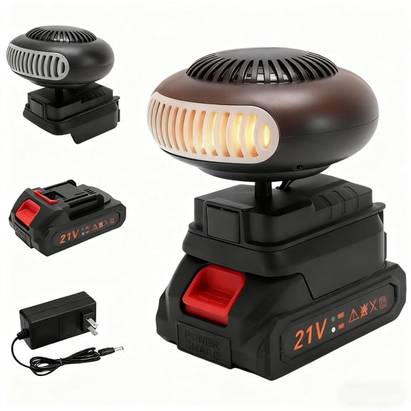 Portable battery-powered heater, wireless battery-powered heater, suitable for car/camping/office/outdoor/indoor use, USB version
