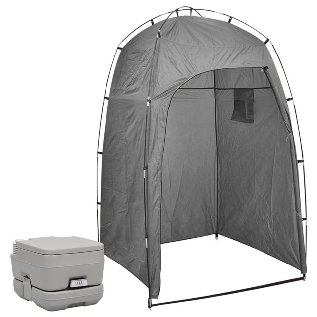 Portable camping toilet with tent 10+10 L
