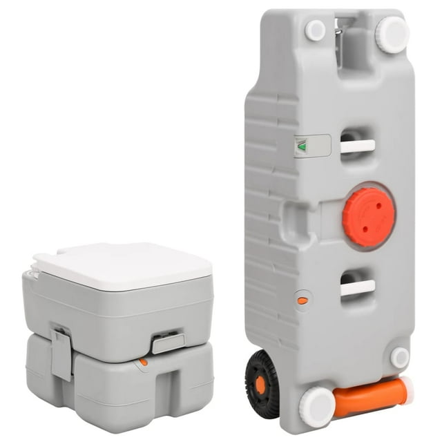 Portable camping toilet with water tank