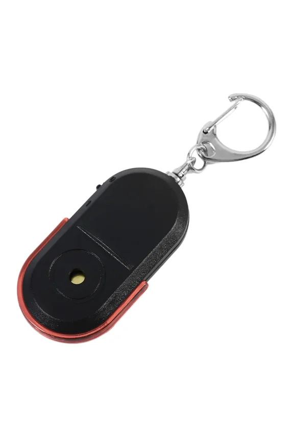 Portable car key finder anti-lost key finder smart find locator keychain whistle beep sound control LED torch
