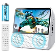Portable DVD Player with 4000mAh rechargeable battery,Desktop CD/DVD Player Built-in Dueal Speakers,Support Bluetooth/AUX/AV/USB Connection, 7-Inch 1024*600 HD Screen