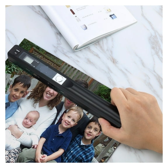 Portable e Scanner 900 DPI Wireless USB Support Card Document, A4 Paper Photo Image Scan Handheld JPG PDF Display Battery ,Easy to Use