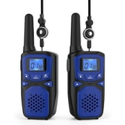 Portable easy-to-use rechargeable walkie talkies for kids and adults,long range 2 way radios for outdoor activities 2 Packs(No Batteries)