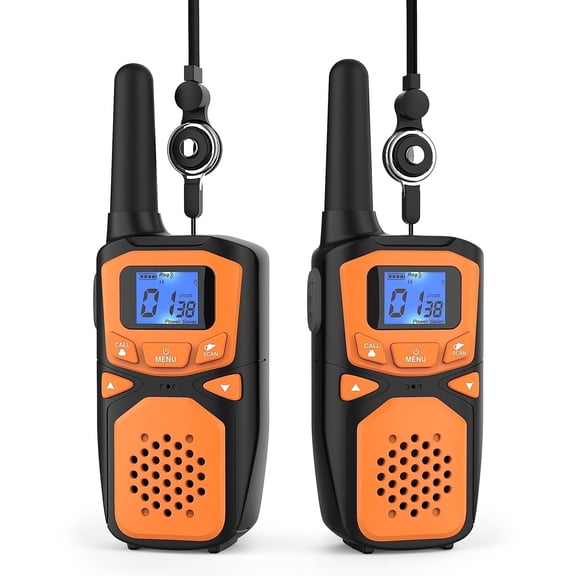 Portable Rechargeable Walkie Talkies for Kids & Adults, FCC ID:2ACVFM-900B Long Range 2 Way Radios for Outdoor Activities, 2 Packs (No Batteries)