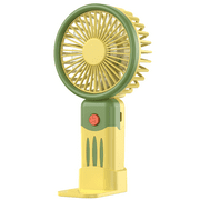 Portable fan, Mini Handheld Fan with 3 Speed Adjustable, Small Desk Fan with Base, Rechargeable Mini Travel Fan for Outdoor Indoor, Yellow
