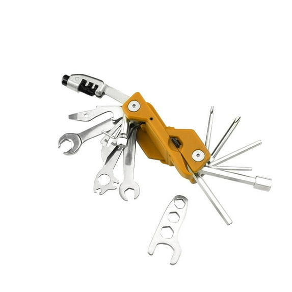 Portable folding bicycle repair tool set hexagon screwdriver repair mountain bike disassembly wrench accessories