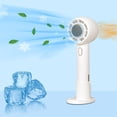 thumbnail image 1 of Portable handheld air conditioner fan: Portable Handheld Mini Fan with Advanced Cooling Technology, Rechargeable Portable Fan, Face Fan, Hand Fan Rechargeable, Small Fans Portable（Pink）, 1 of 8