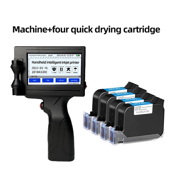 Portable handheld inkjet printer, batch number label pattern printer, non-fading printing on carton plastic bags ,Multifunction Inkjet Printer