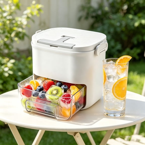 Portable ice Maker, 2026 Household Countertop Ice Maker Machine with Handle, 52 Grid ice Making Box with Sealed Lid and Shovel for Home Office Outdoor