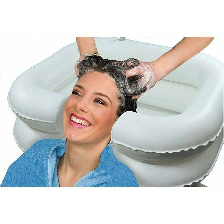 Portable inflatable sink for washing hair, washing, washing, hair in
