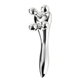 thumbnail image 1 of Portable manual facial massage roller, non-powered beauty and skin care tool, silver non-electric massager, 1 of 5
