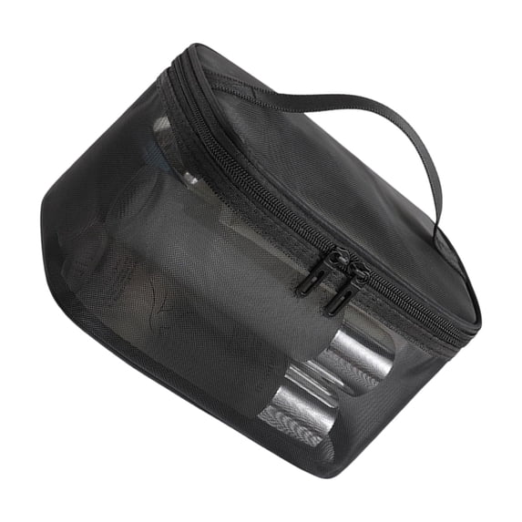 Portable meshes Makeup Case Open Pockets Nylon Cosmetic Organizers Daily Use Gym Travel Skincare Storage