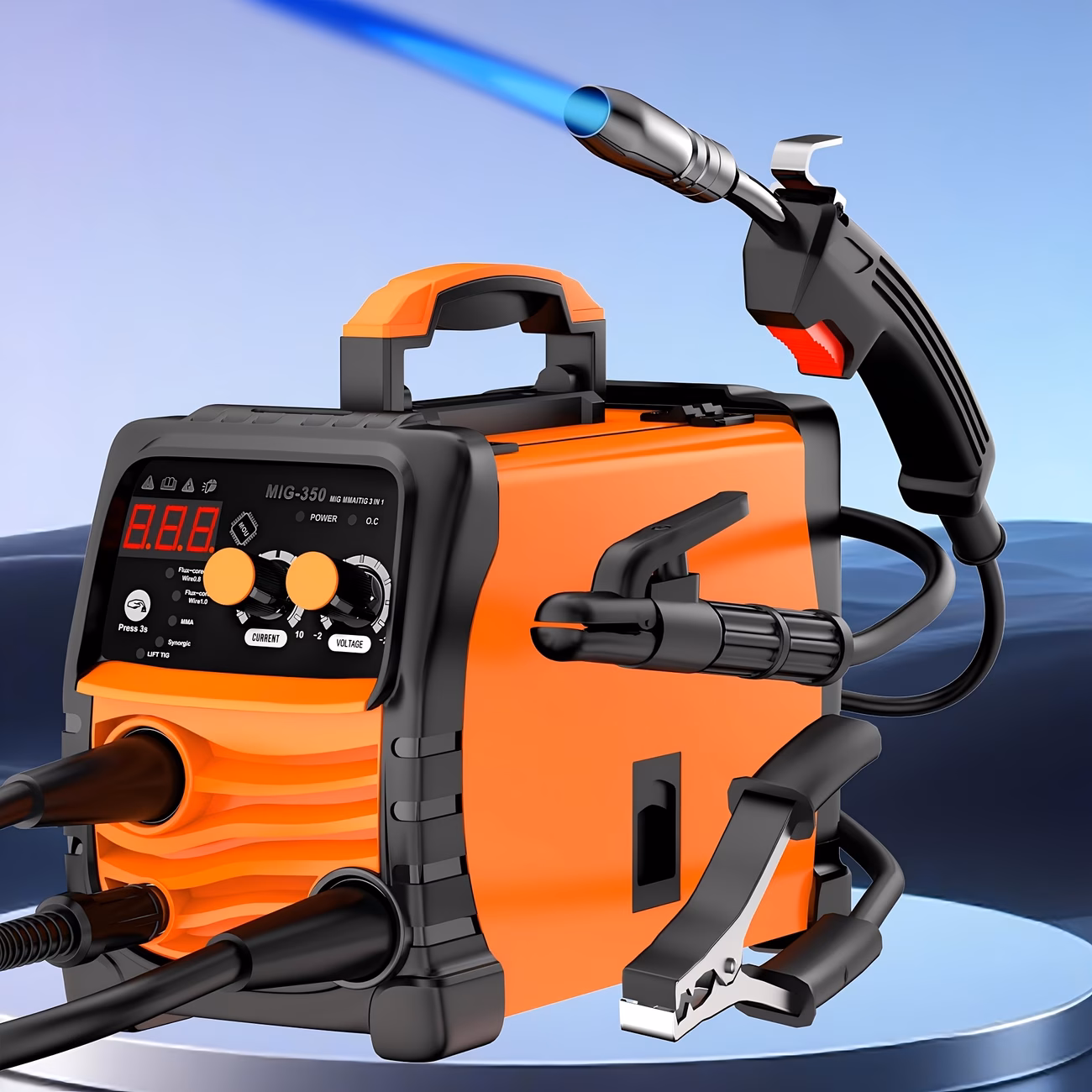 Portable multi-functional electric welding machine! Dual voltage adaptive, 3-in-1 spot welding/wire gun, suitable for home repairs and outdoor construction, to operate and easy to get started.