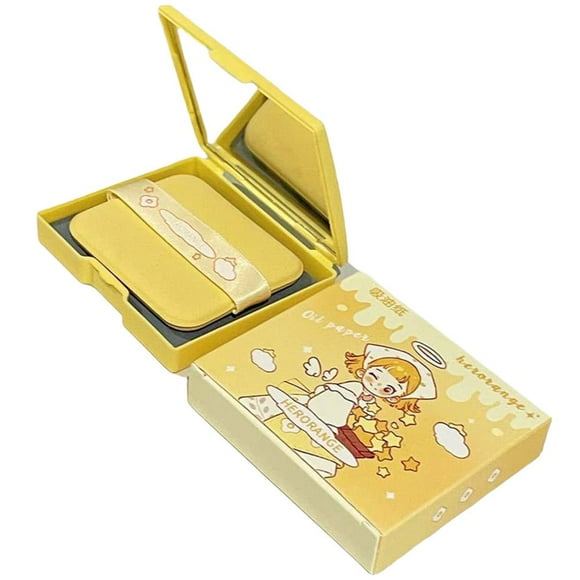 Portable oil blotting paper, make-up removing oil facial wipe oil facial paper, not absorb makeup comes with a mirror