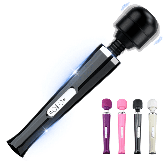 Portable powerful electric massager, waterproof USB rechargeable, with multiple powerful speeds and 10 vibration modes, deep tissue relief function, multifunctional full body massage vibrator