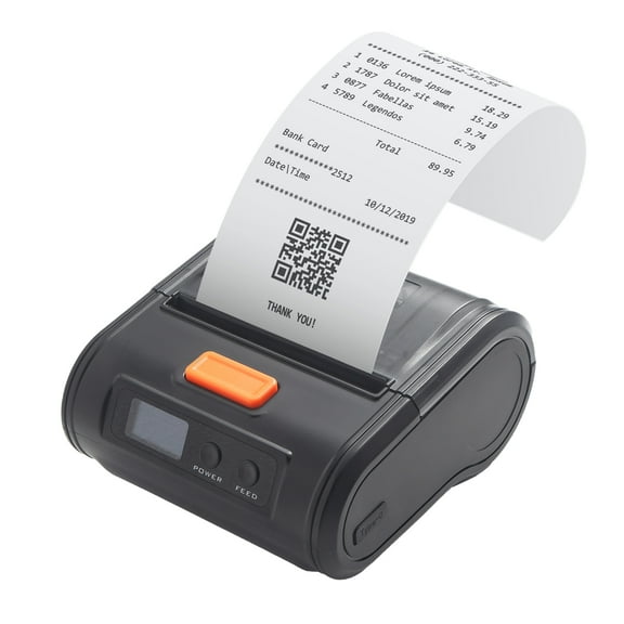 Portable printer,Compatible With Ios Thermal Printer With Receipt Printer 80mm Usb Use With Bt Usb Use App Compatible With Paper 30-80mm S Mobile Pos Thermal Use With App With Bt Usb Black