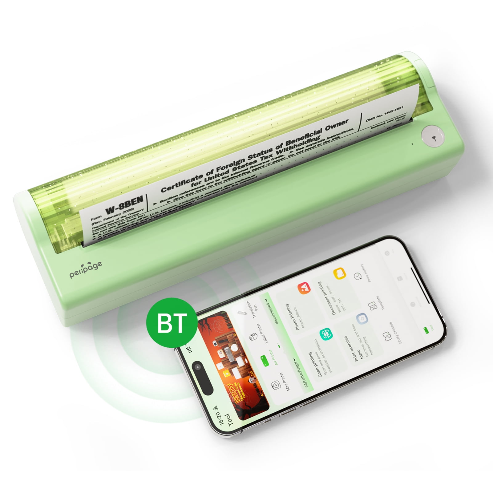 Portable printer,Printer Mobile 210mm 2''/3''/4''/216mm Paper Pdf File