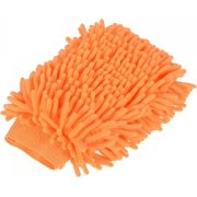 Portable rag car wash gloves Microfiber Soft Chenille Wash Mitten Double Sided Large Dusting Gloves for House Cleaning, Blue (Color : Oranje)