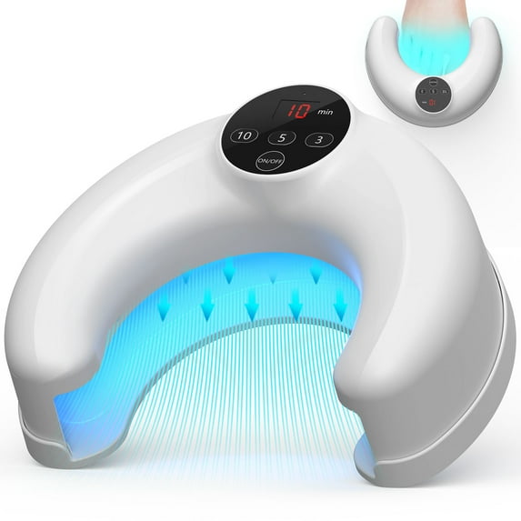 Portable rechargeable nail device cleaning and care for household nails and toenails, 14*470nm+8*910nm