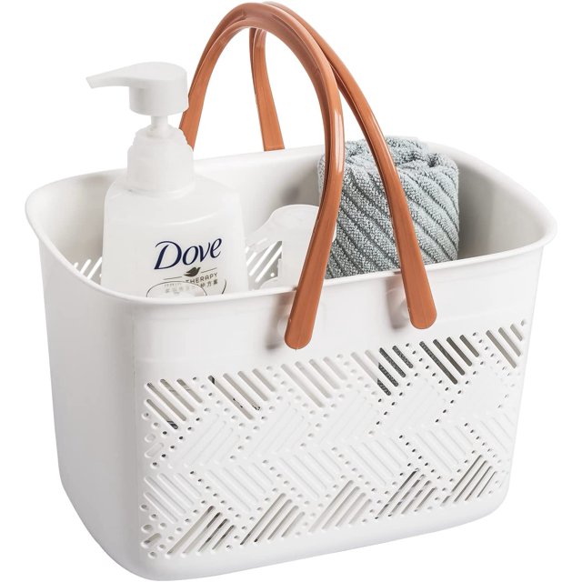 Portable shower caddy Tote, Plastic Storage Caddy Basket with Handle