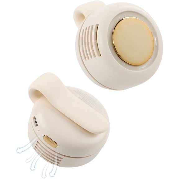Portable silent mini leafless fan clip-on, small fan clipped on shirt and waist, adjustable 3-speed hanging cyclone fan, suitable for outdoors, travel, and office, travel accessories, gift (white)