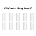 thumbnail image 1 of Portable thermal printer Mini Wireless BT 203dpi photo label memo printing error problem transparent sticker color paper (10 Rolls White), 1 of 7