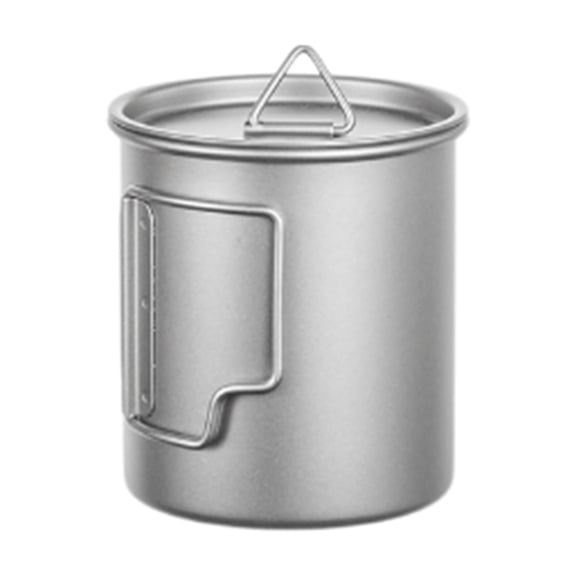Portables Camping Mugs With Lid and Folding Handle Backpacking Coffee Mugs for Hiking and Backpacking